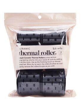 Kitsch Ceramic Thermal Rollers - Black, Set of (32)